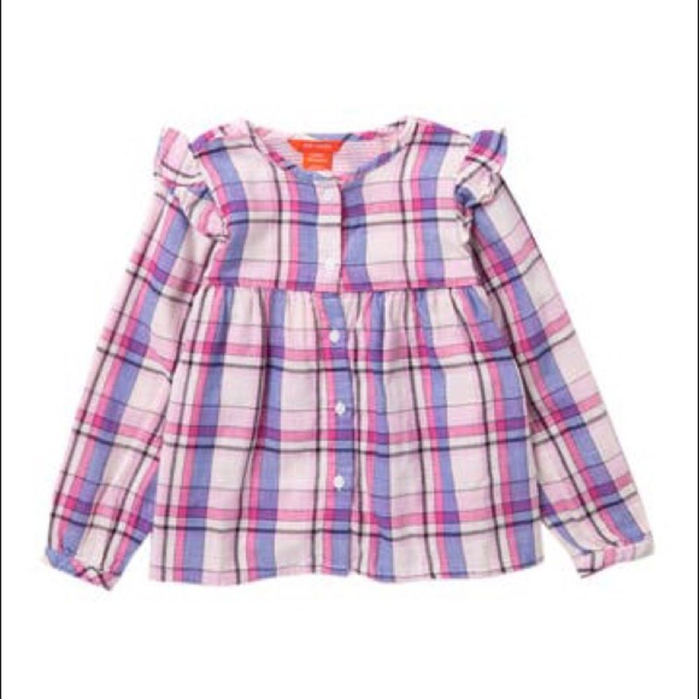 Ruffle Babydoll Shirt 5T Button Down